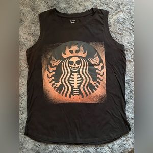 Black Bleached “Skellies” Tank Top!
